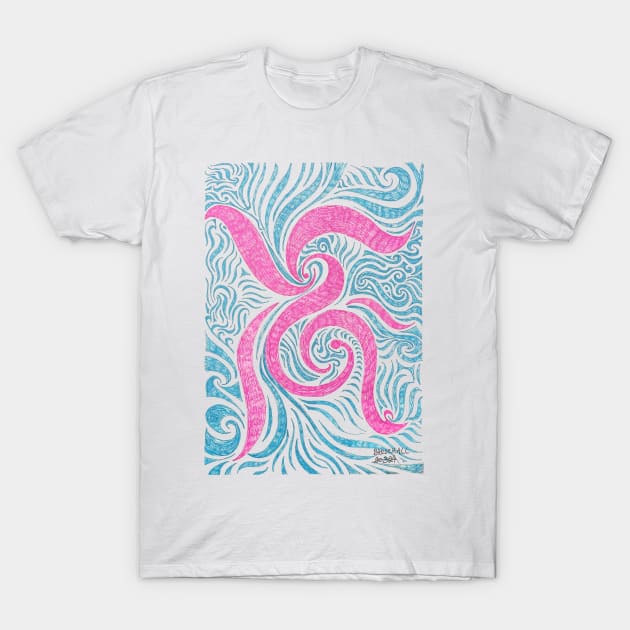 Psychedelic monogram T-Shirt by Barschall